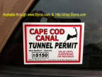 Cape Cod Canal Tunnel Permit #5150 Red - Sticker