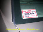 Cape Cod Canal Tunnel Permit #5150 Red - Sticker