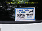 Cape Cod Canal Tunnel Permit #OU812 Blue Sticker