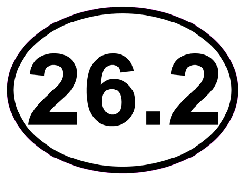 26.2 Marathon Oval Sticker