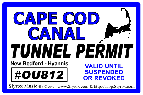 Cape Cod Canal Tunnel Permit #OU812 Blue - Sticker